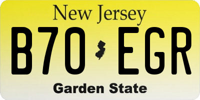 NJ license plate B70EGR