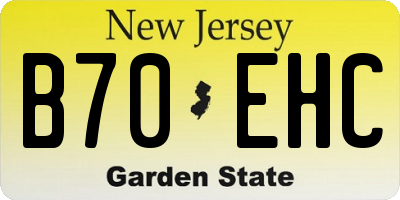 NJ license plate B70EHC