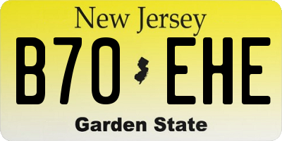 NJ license plate B70EHE