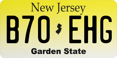 NJ license plate B70EHG