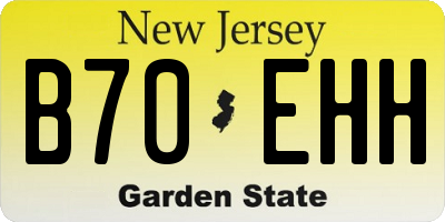 NJ license plate B70EHH