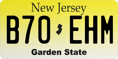 NJ license plate B70EHM
