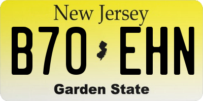 NJ license plate B70EHN
