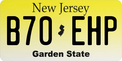 NJ license plate B70EHP