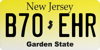 NJ license plate B70EHR