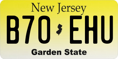 NJ license plate B70EHU