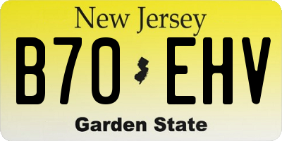 NJ license plate B70EHV