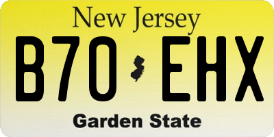 NJ license plate B70EHX