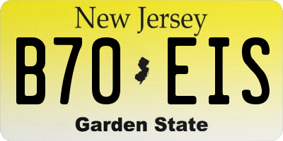 NJ license plate B70EIS