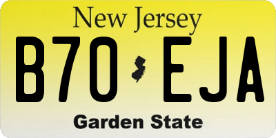NJ license plate B70EJA