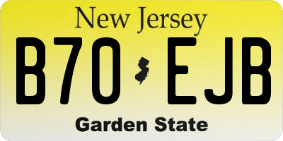 NJ license plate B70EJB