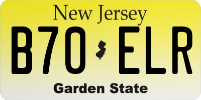 NJ license plate B70ELR