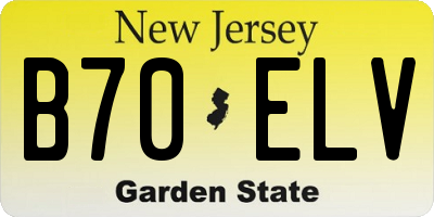 NJ license plate B70ELV
