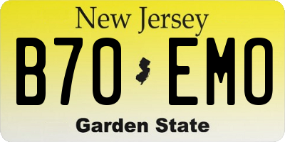 NJ license plate B70EMO