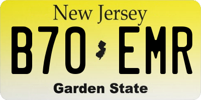 NJ license plate B70EMR