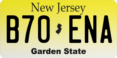 NJ license plate B70ENA