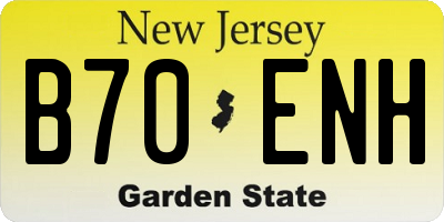 NJ license plate B70ENH