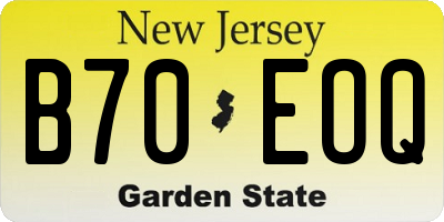 NJ license plate B70EOQ