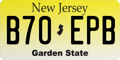 NJ license plate B70EPB