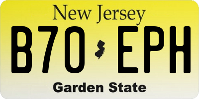 NJ license plate B70EPH