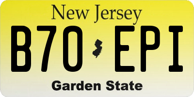 NJ license plate B70EPI