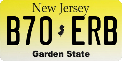 NJ license plate B70ERB