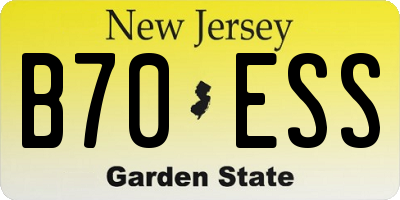 NJ license plate B70ESS