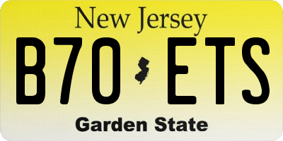 NJ license plate B70ETS
