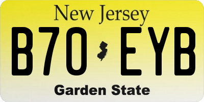 NJ license plate B70EYB