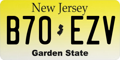 NJ license plate B70EZV