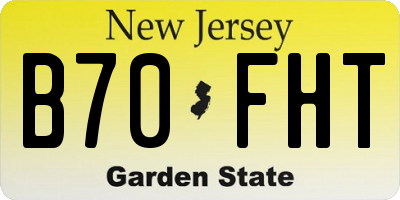 NJ license plate B70FHT