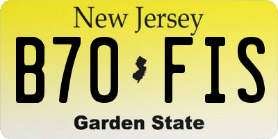 NJ license plate B70FIS