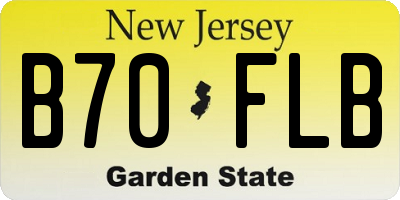 NJ license plate B70FLB