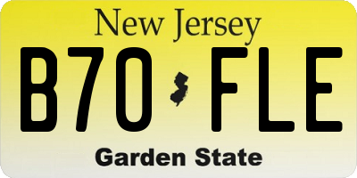 NJ license plate B70FLE