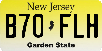 NJ license plate B70FLH