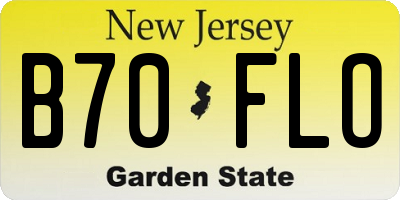 NJ license plate B70FLO