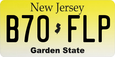 NJ license plate B70FLP
