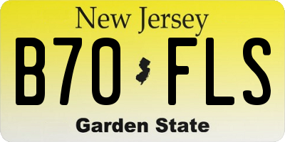 NJ license plate B70FLS