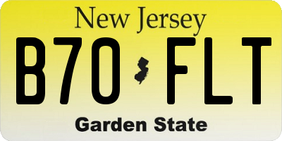 NJ license plate B70FLT