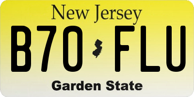 NJ license plate B70FLU