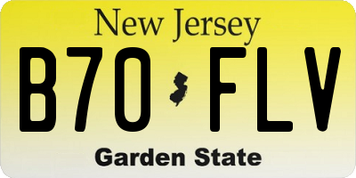 NJ license plate B70FLV