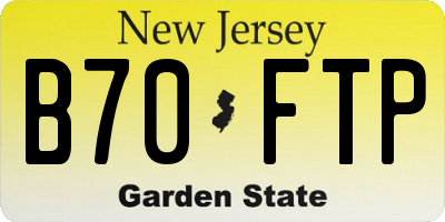 NJ license plate B70FTP
