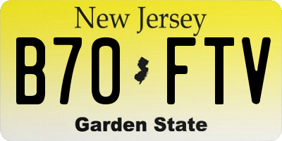 NJ license plate B70FTV