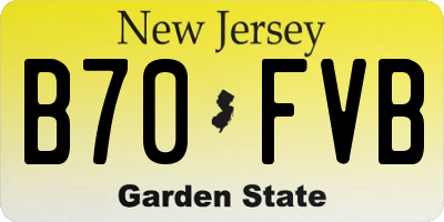 NJ license plate B70FVB