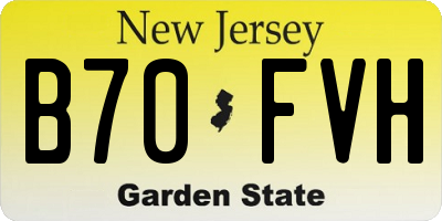 NJ license plate B70FVH