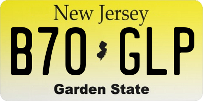 NJ license plate B70GLP
