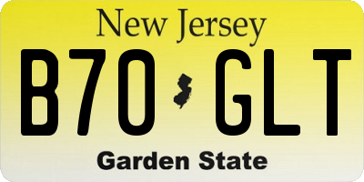 NJ license plate B70GLT