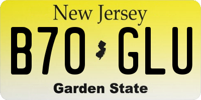NJ license plate B70GLU