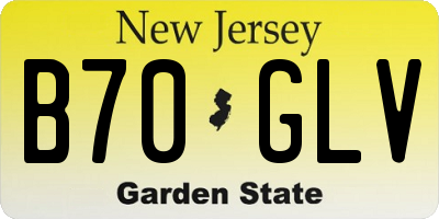 NJ license plate B70GLV