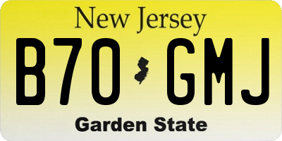 NJ license plate B70GMJ